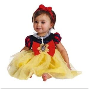 Disney Baby Snow White Costume Dress Toddler Girls Size 12-18 months New
